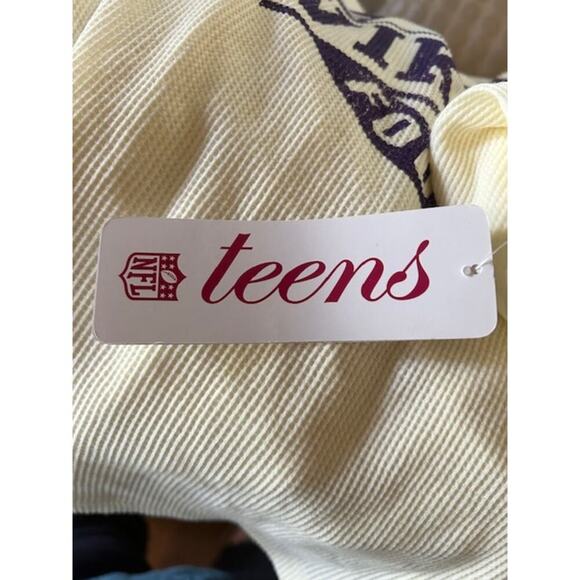 Minnesota Vikings Juniors Waffle Knit Long Sleeve Top | Size M (7/9) | NWT - Picture 5 of 8